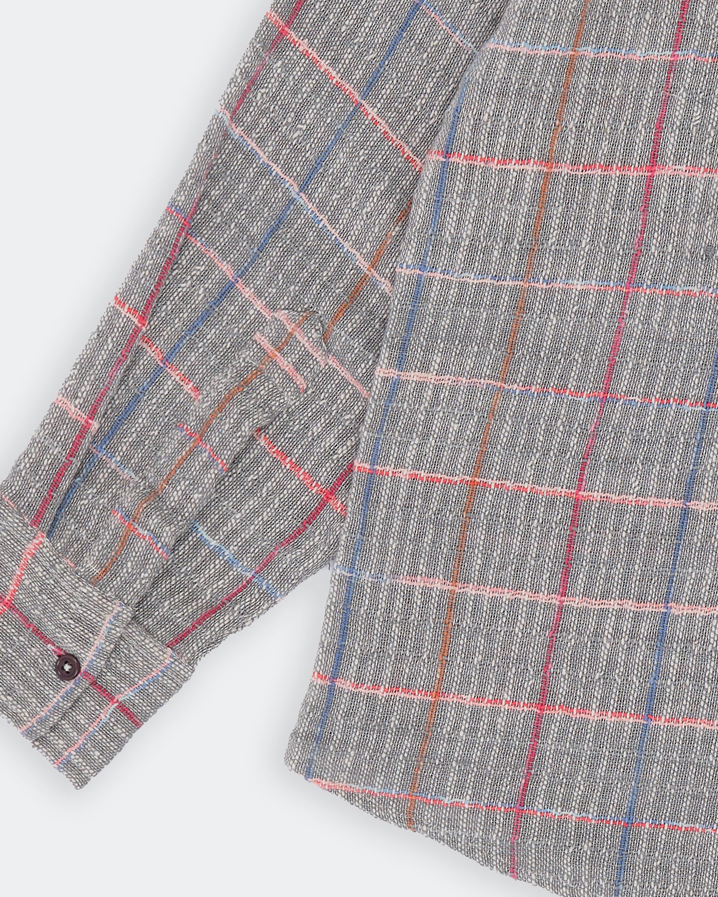 Plane Shirt - Grey Check Handloom