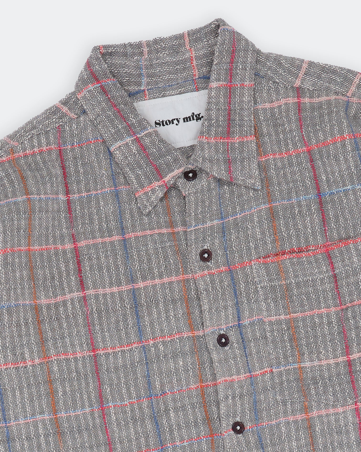 Plane Shirt - Grey Check Handloom