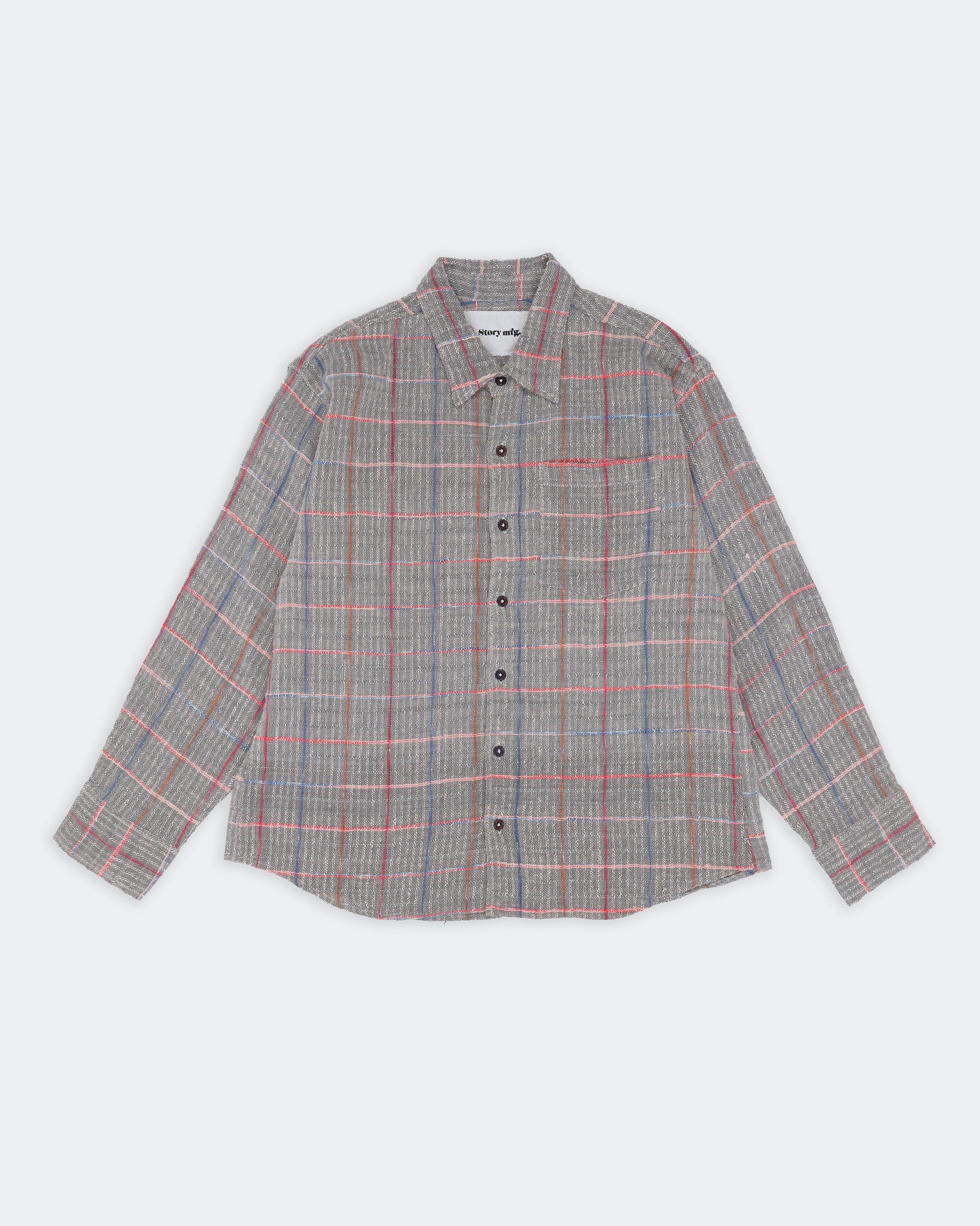 Plane Shirt - Grey Check Handloom