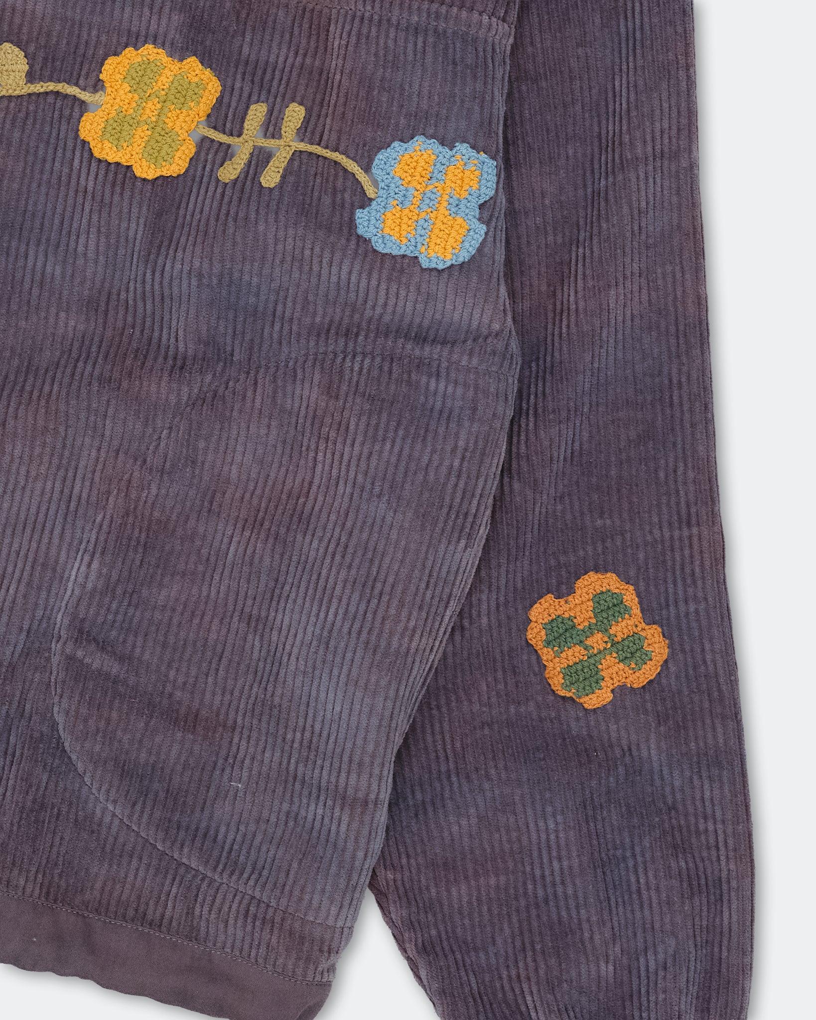 story mfg フリース トレーナー Polite Pullover - Purple Corduroy – Story mfg.