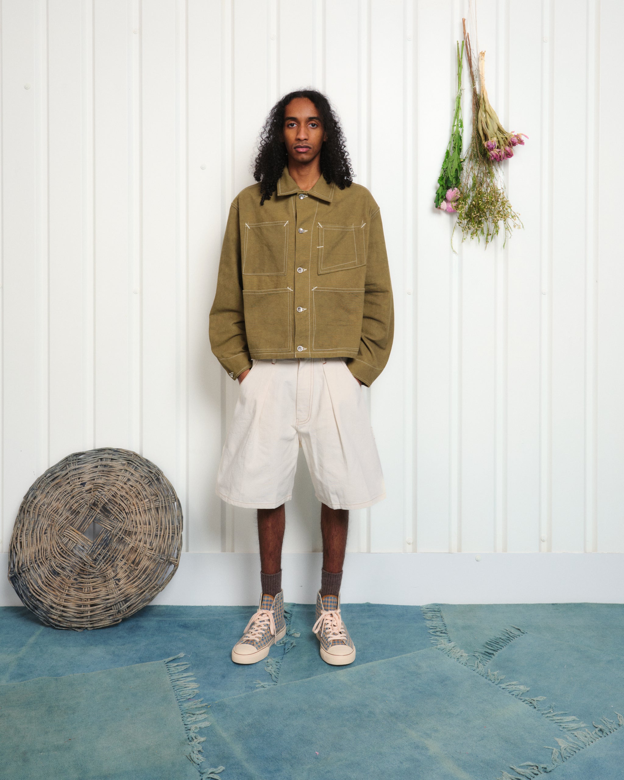 Big Shop Tote - Indigo Mud Check – Story mfg.