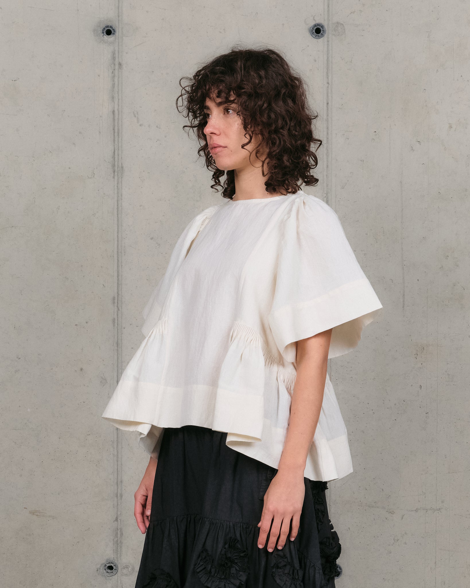 Ramson Top - Ecru Handloom