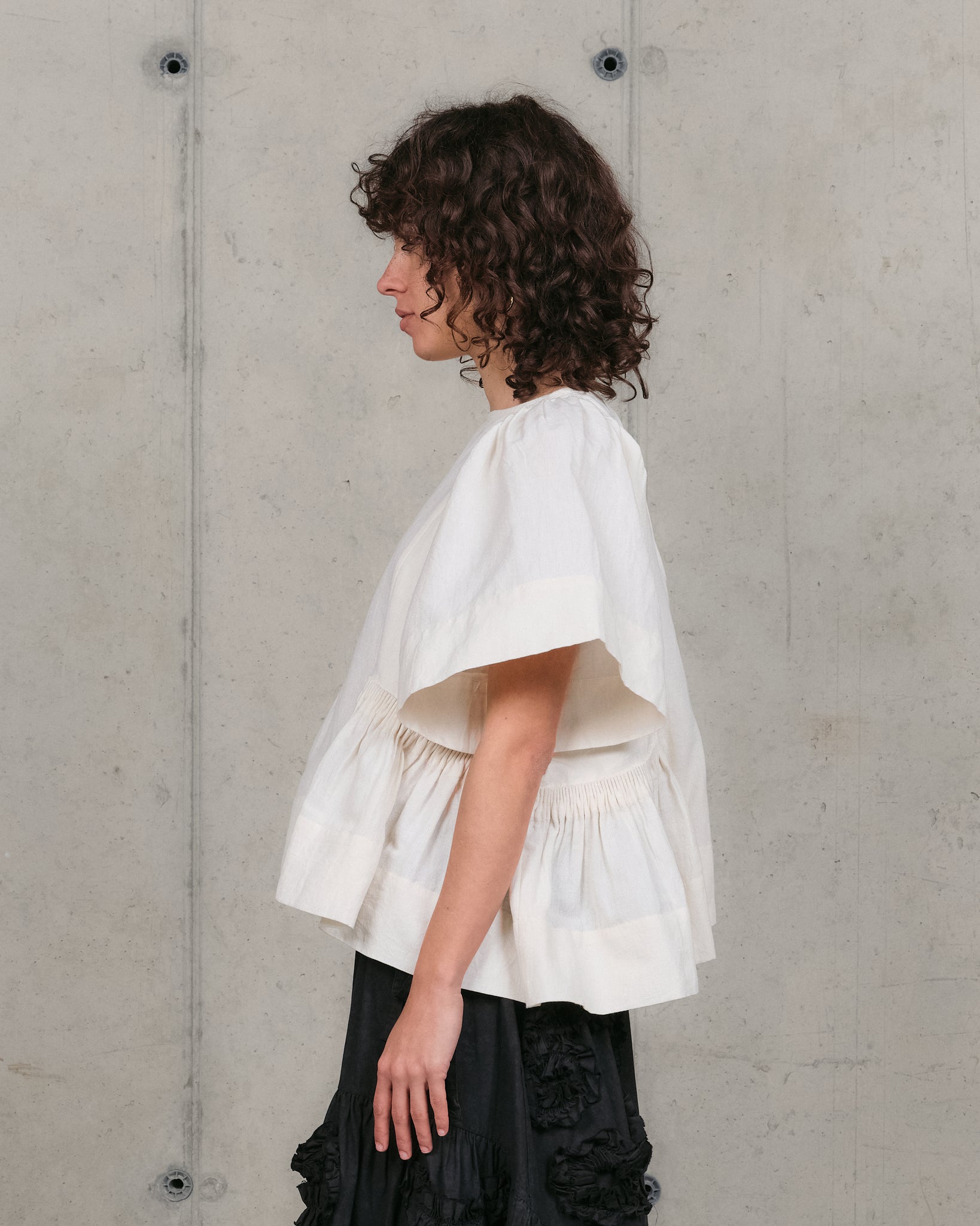 Ramson Top - Ecru Handloom
