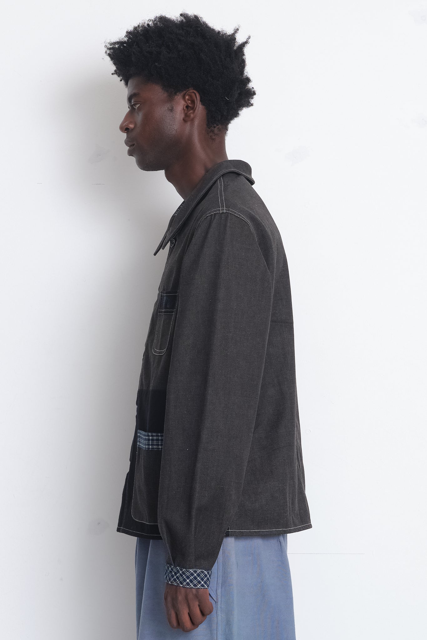 French Jacket - Black Denim Scarecrow