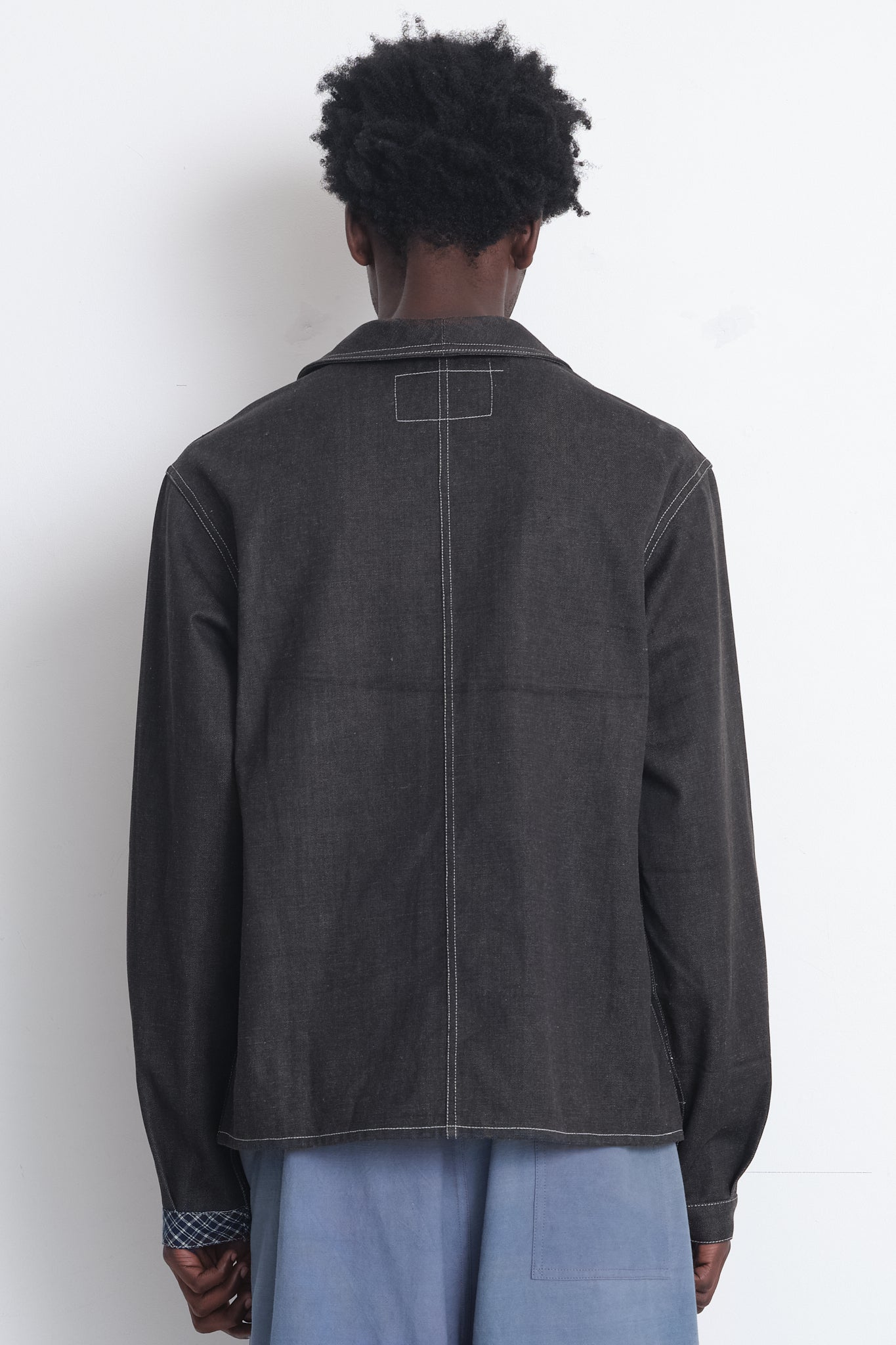 French Jacket - Black Denim Scarecrow