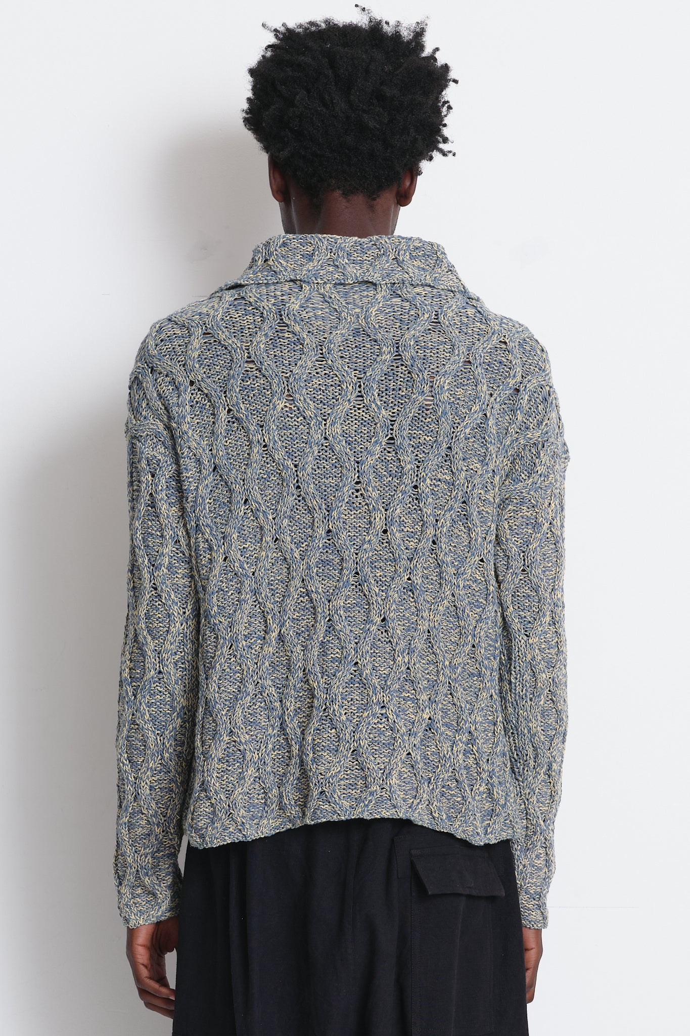 Grandad Cardigan  - Twisted Purple