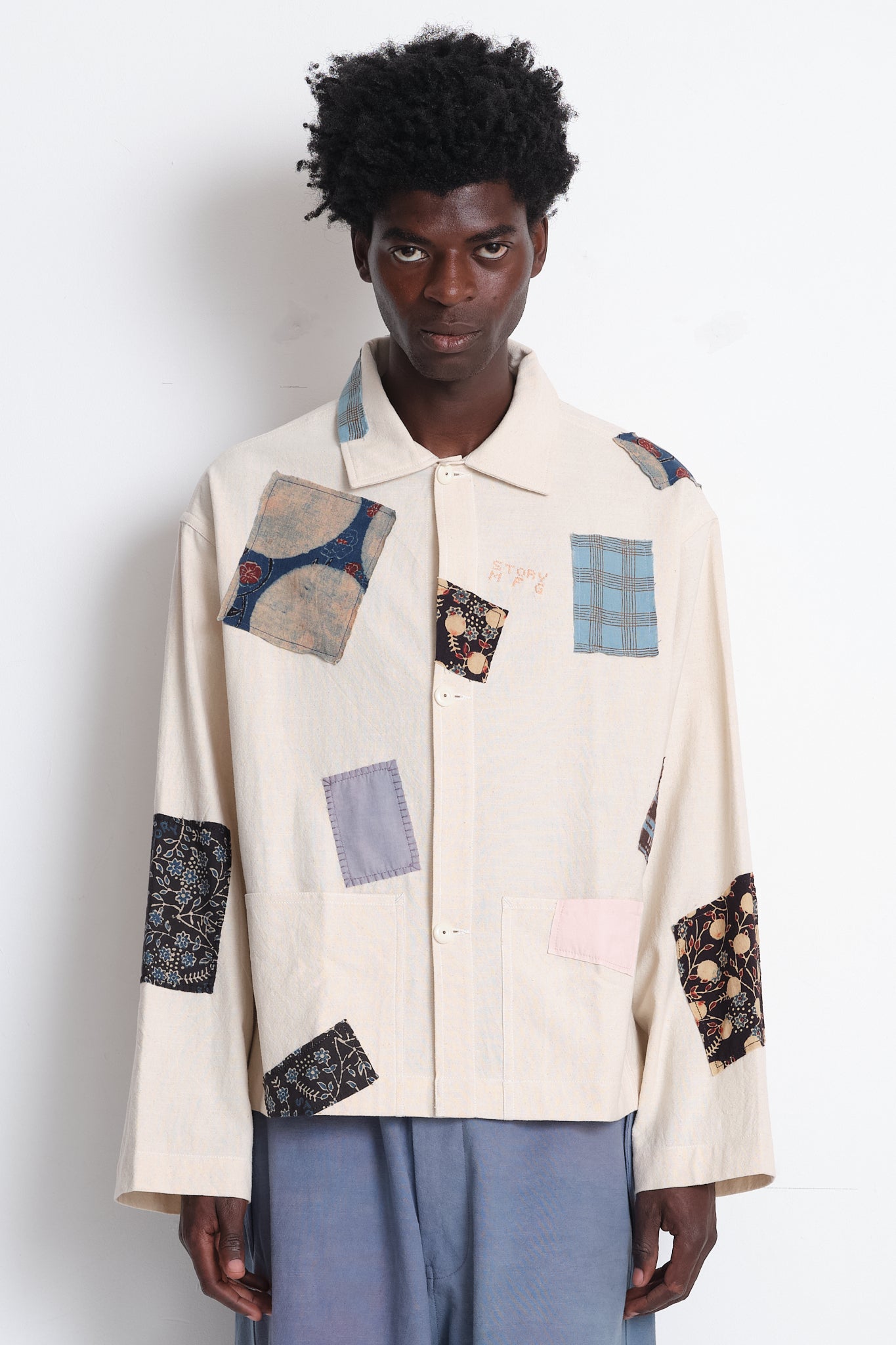 Short On Time Jacket - Ecru Scatter Patch