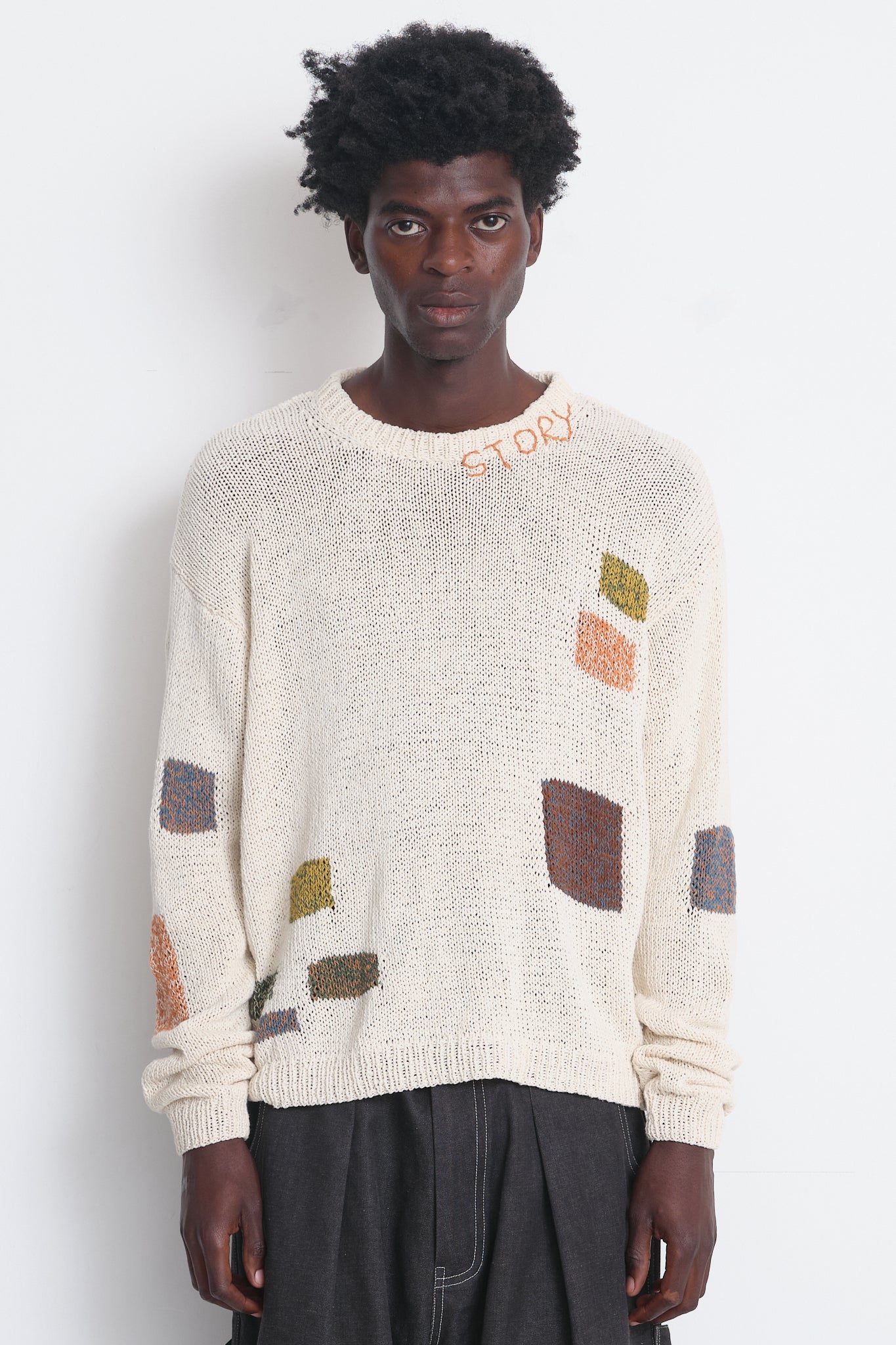 Spinning Jumper - Ecru Darn-Knit