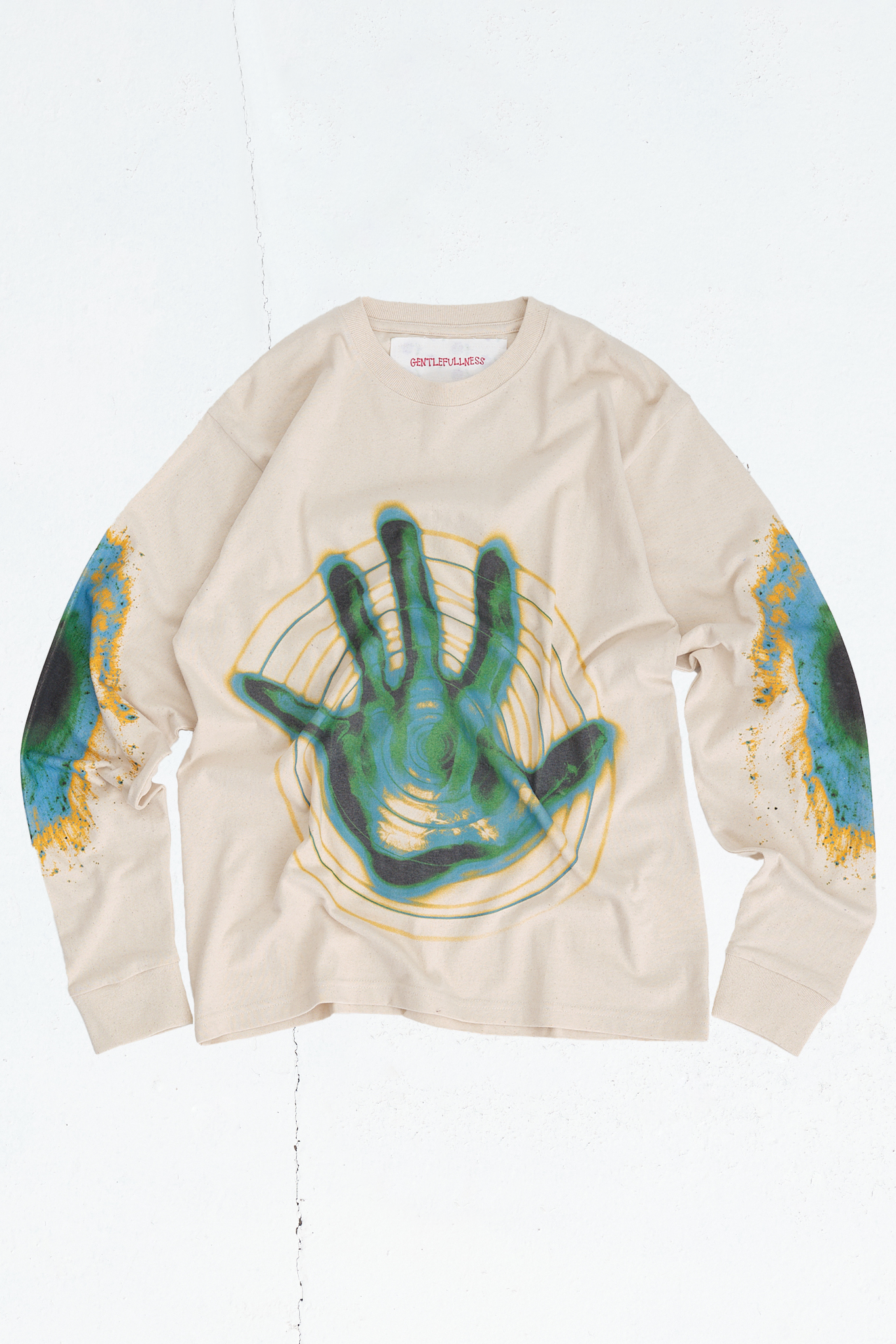 Recycled Cotton LS Tee - Ecru Hand