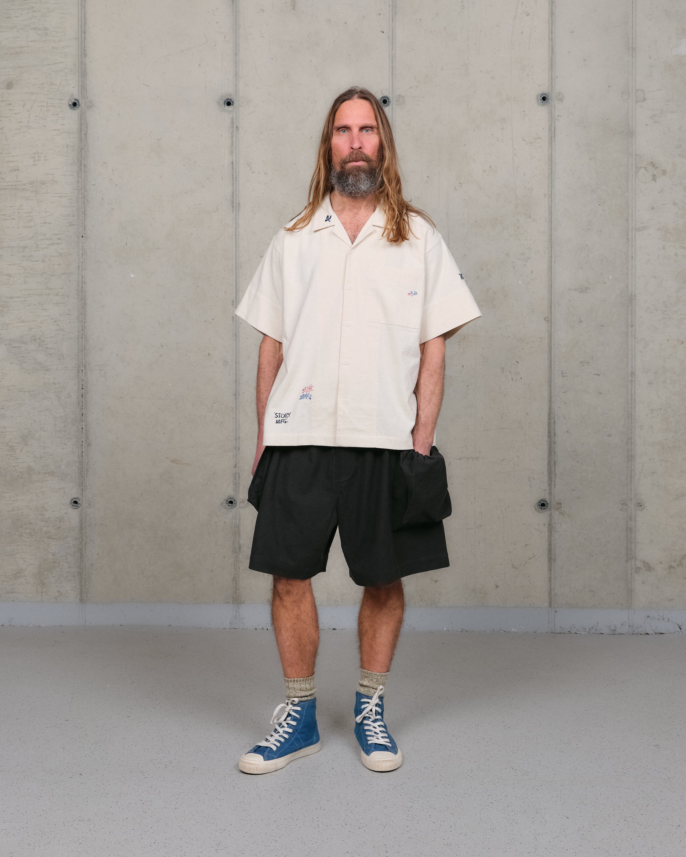 直営店に限定 SALT_SHORTS_BLACK_SLUB8_2400x. パンツ