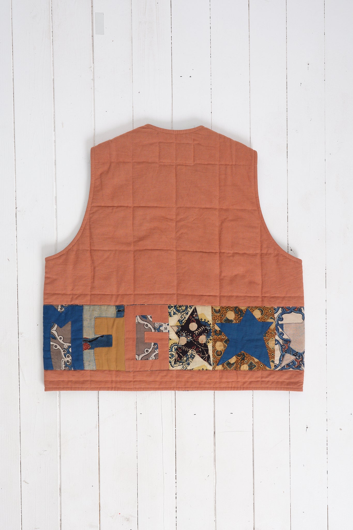 Saturn Vest  - Terracotta Star Scraps Patchwork