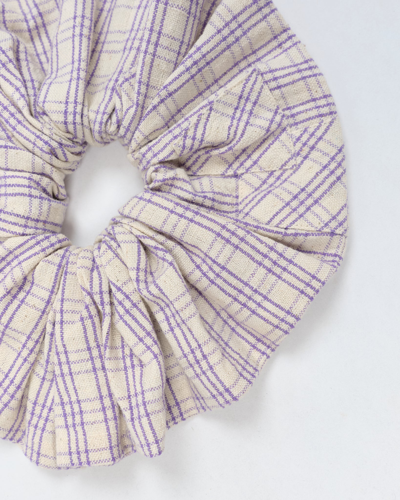 Scrunchie - Purple Check