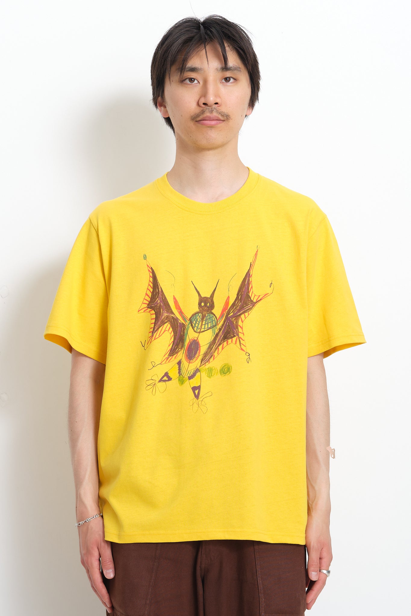 Recycled Cotton SS Tee - Lemon Bat