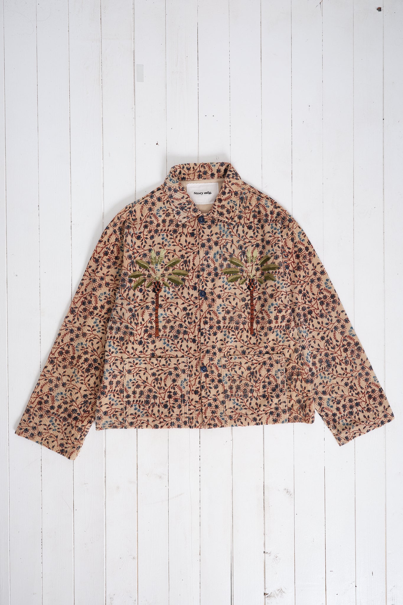 Short On Time Jacket - Ecru Herbal Double Date