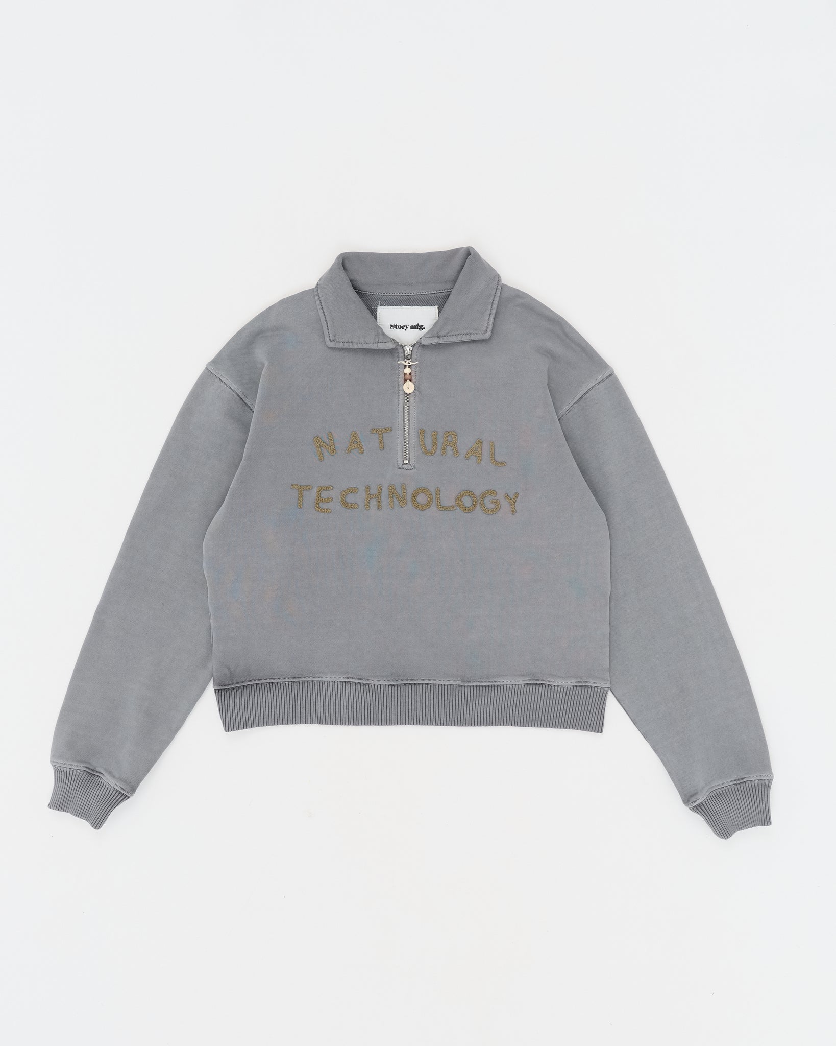 Geo Pullover - Washed Grey