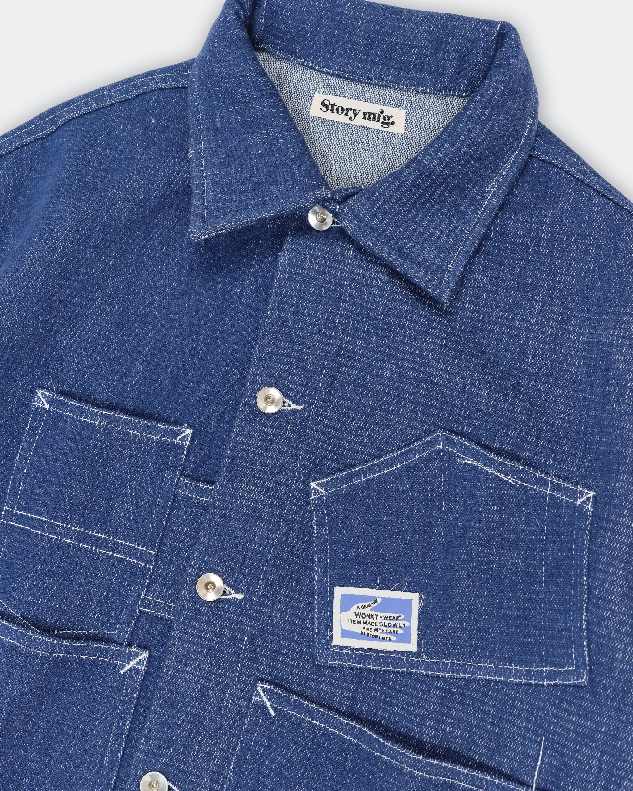Story mfg カバーオール　ジャケット Station Jacket - Handloom Selvedge Denim – Story mfg.