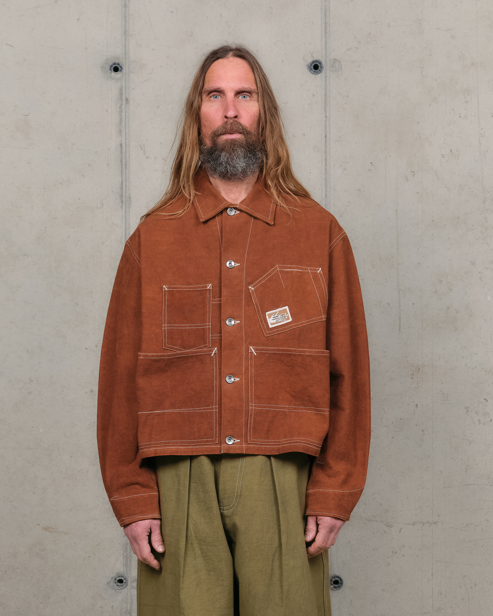 Station Jacket - Brown Wonky-Wear – Story mfg. Station Jacket - Brown Wonky-Wear – Story mfg.