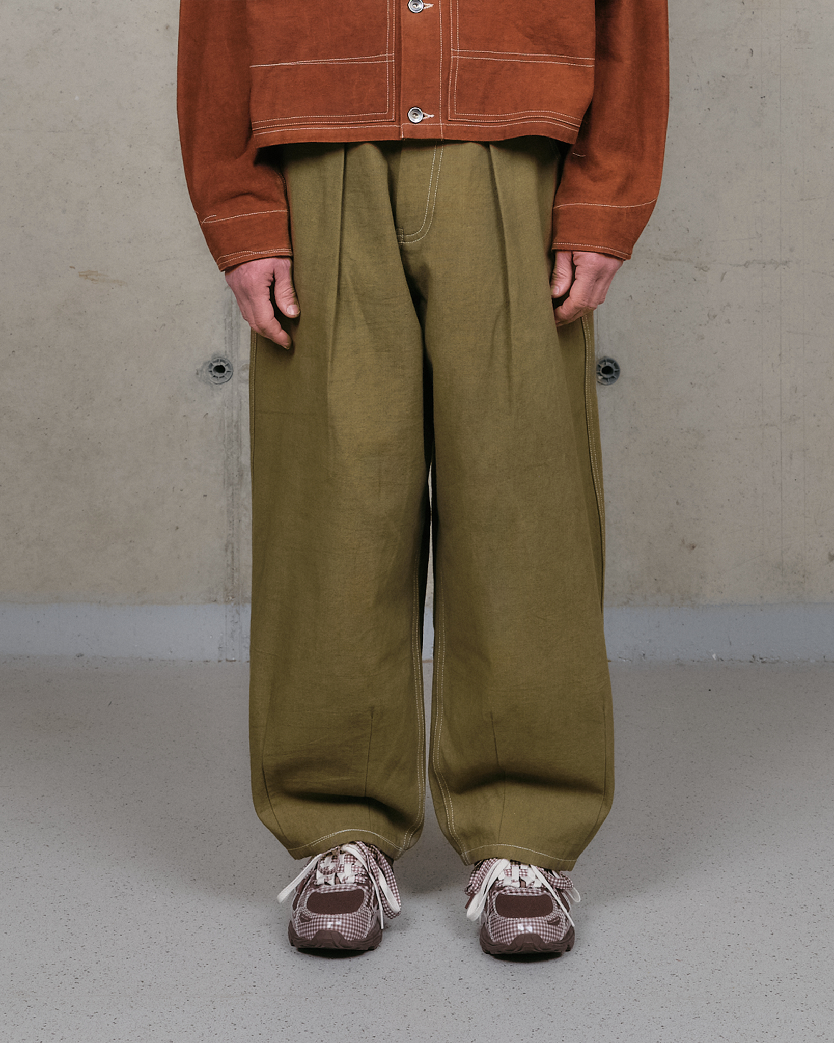 Lush Pants - Olive Wonky-Wear