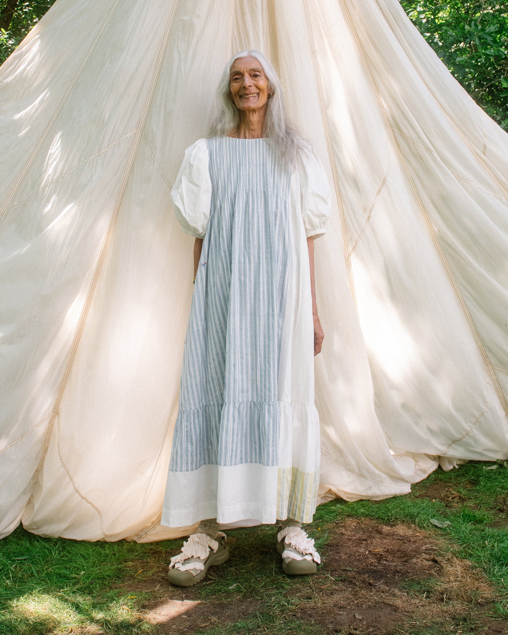 Anise Dress - Ecru Precious Patchwork