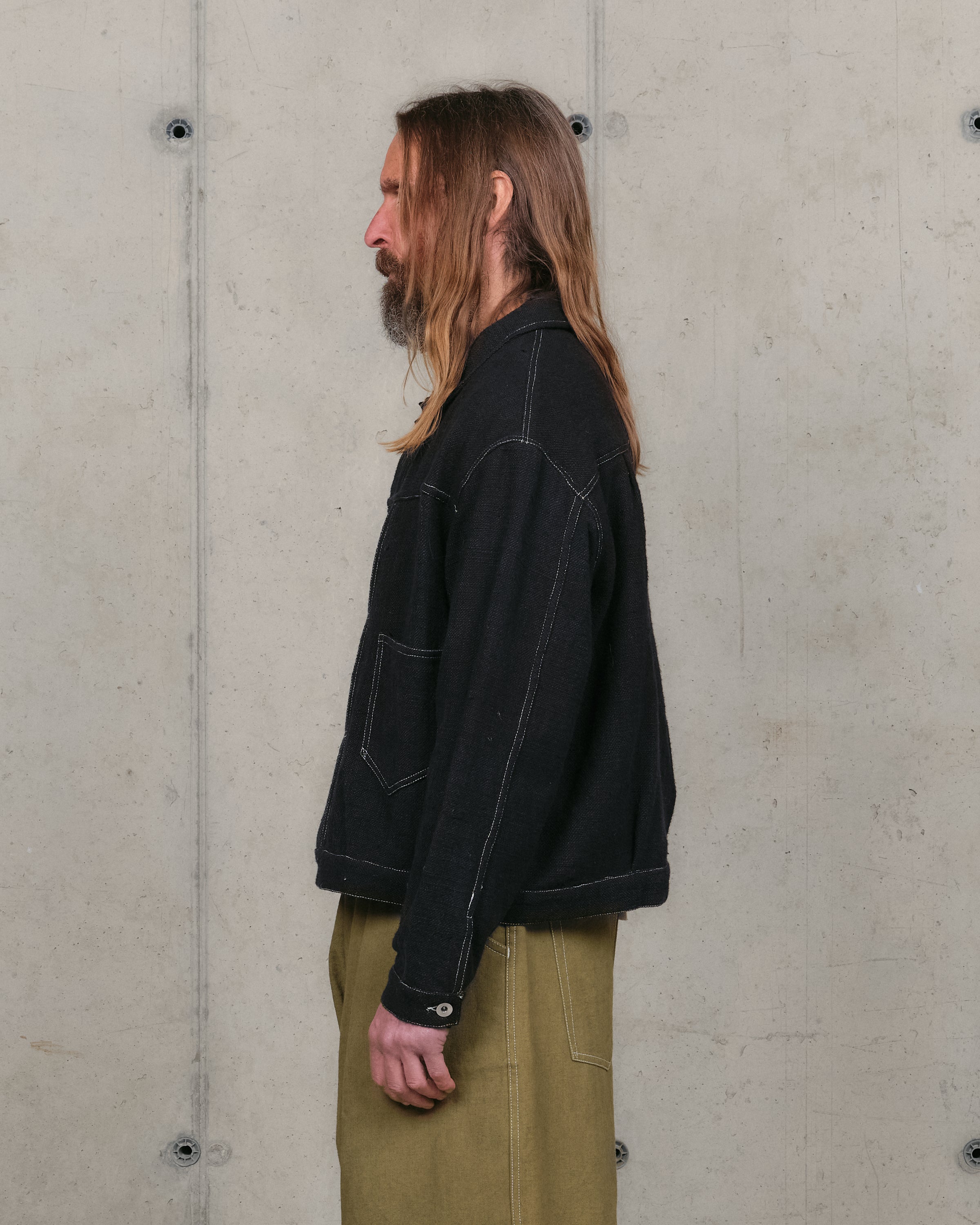 Sundae Jacket - Black Handloom – Story mfg.