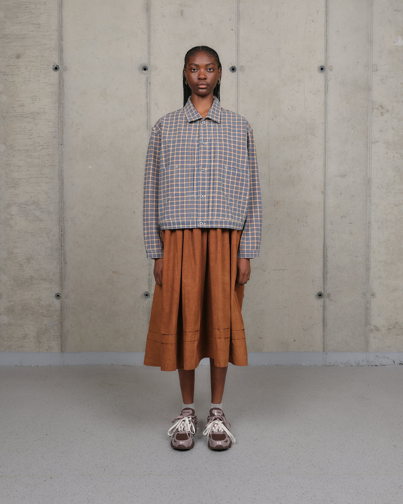 Sundae Jacket - Mud Check Handloom