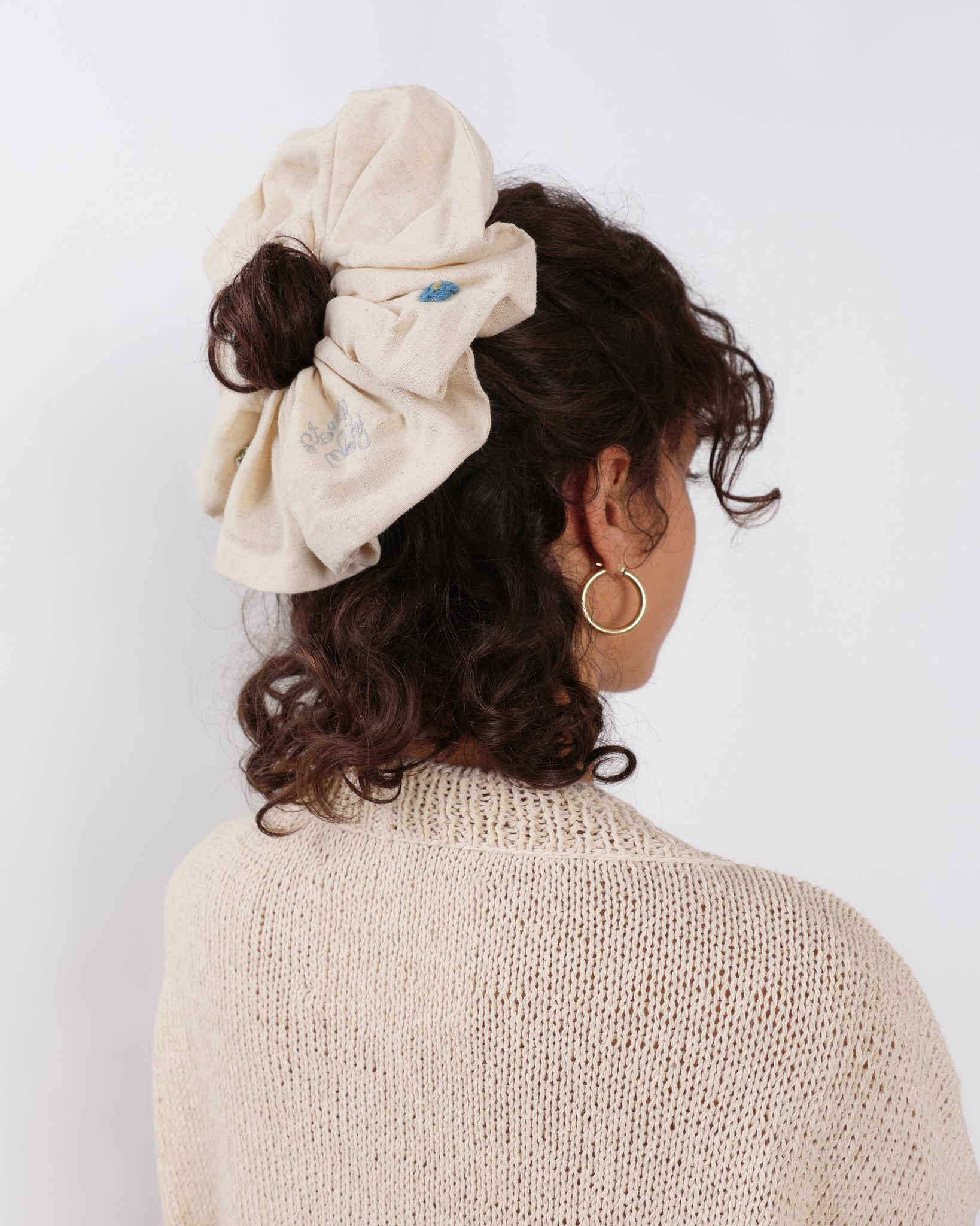 Scrunchie - Ecru Earth Trip