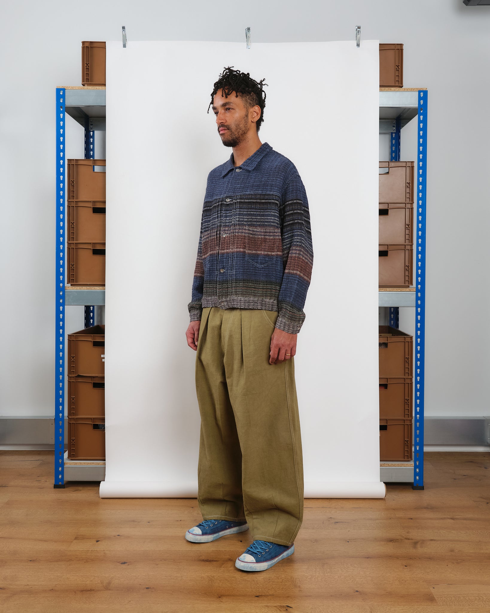 Sundae Jacket - Indigo Blanket Handloom