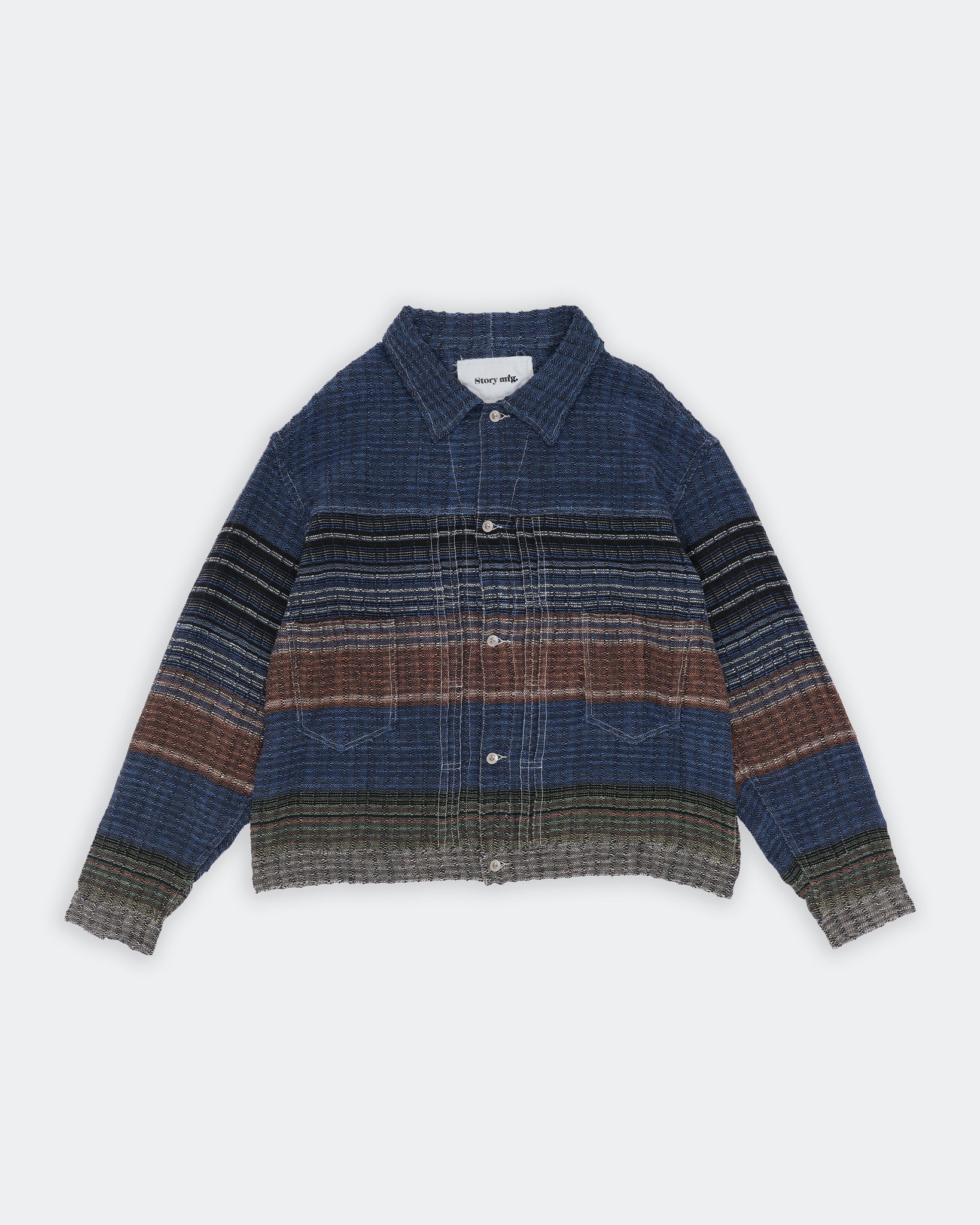 Sundae Jacket - Indigo Blanket Handloom
