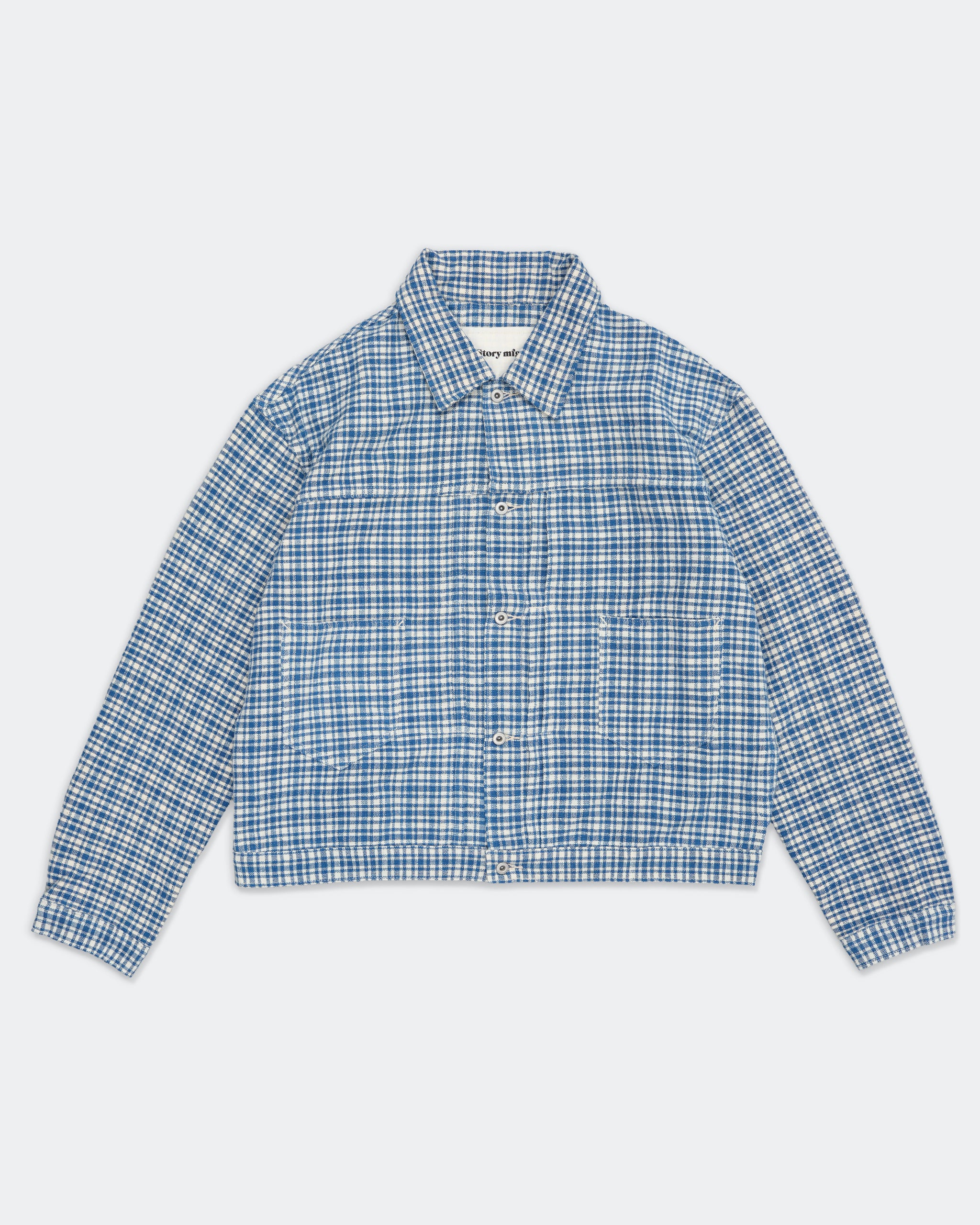 Sundae Jacket - Indigo Check Handloom – Story mfg.
