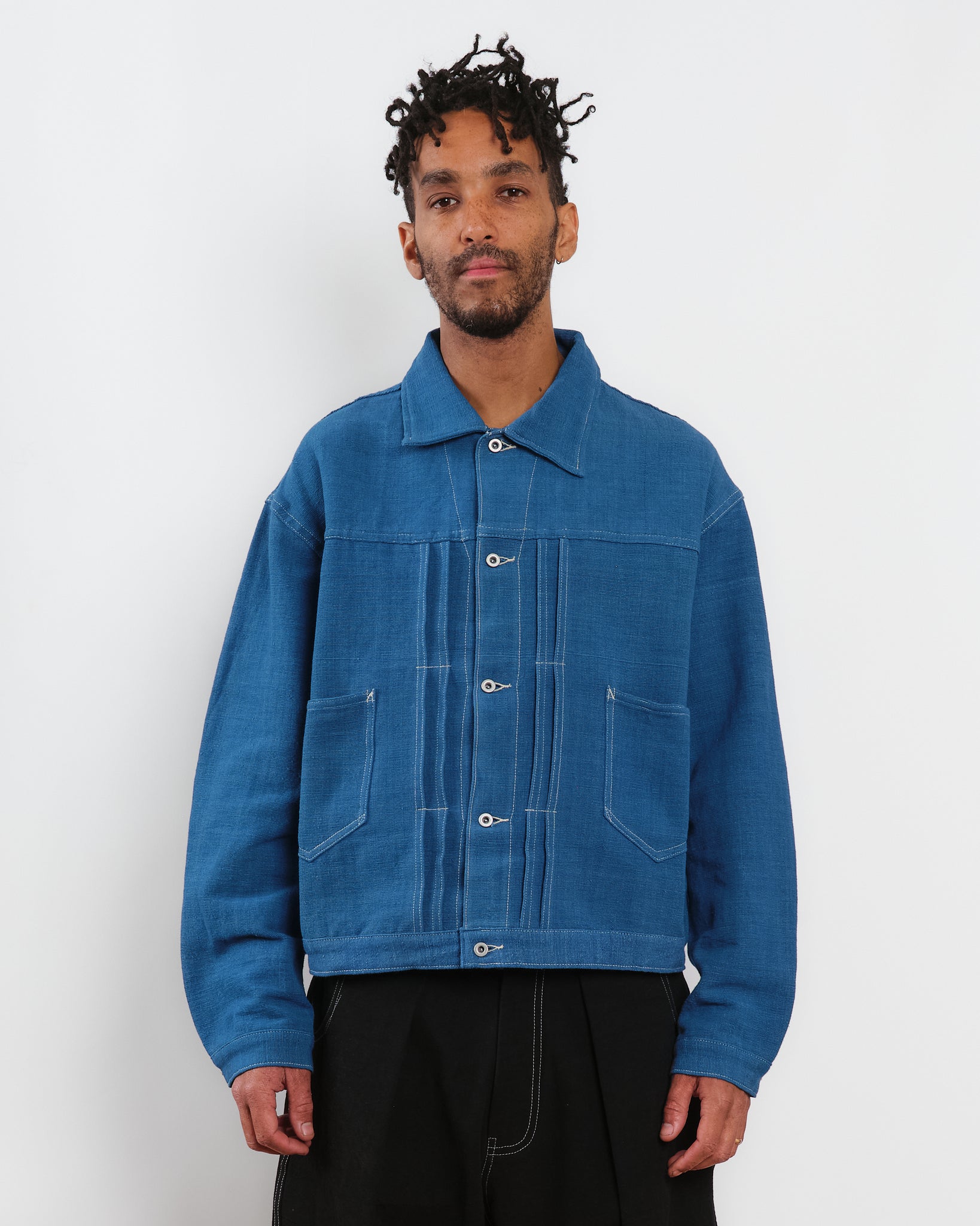 C*6様 STORY mfg. sudae jacket pants デニムセッ Sundae Jacket - Indigo Handloom – Story mfg.