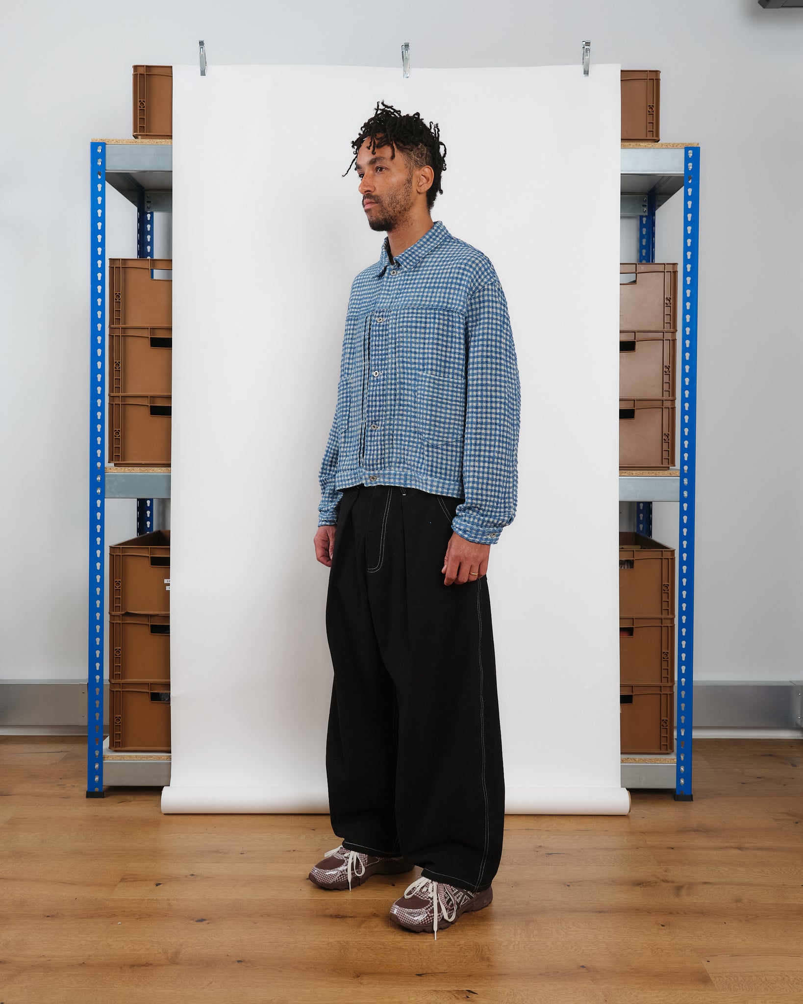 Sundae Jacket - Indigo Wobbly Waffle