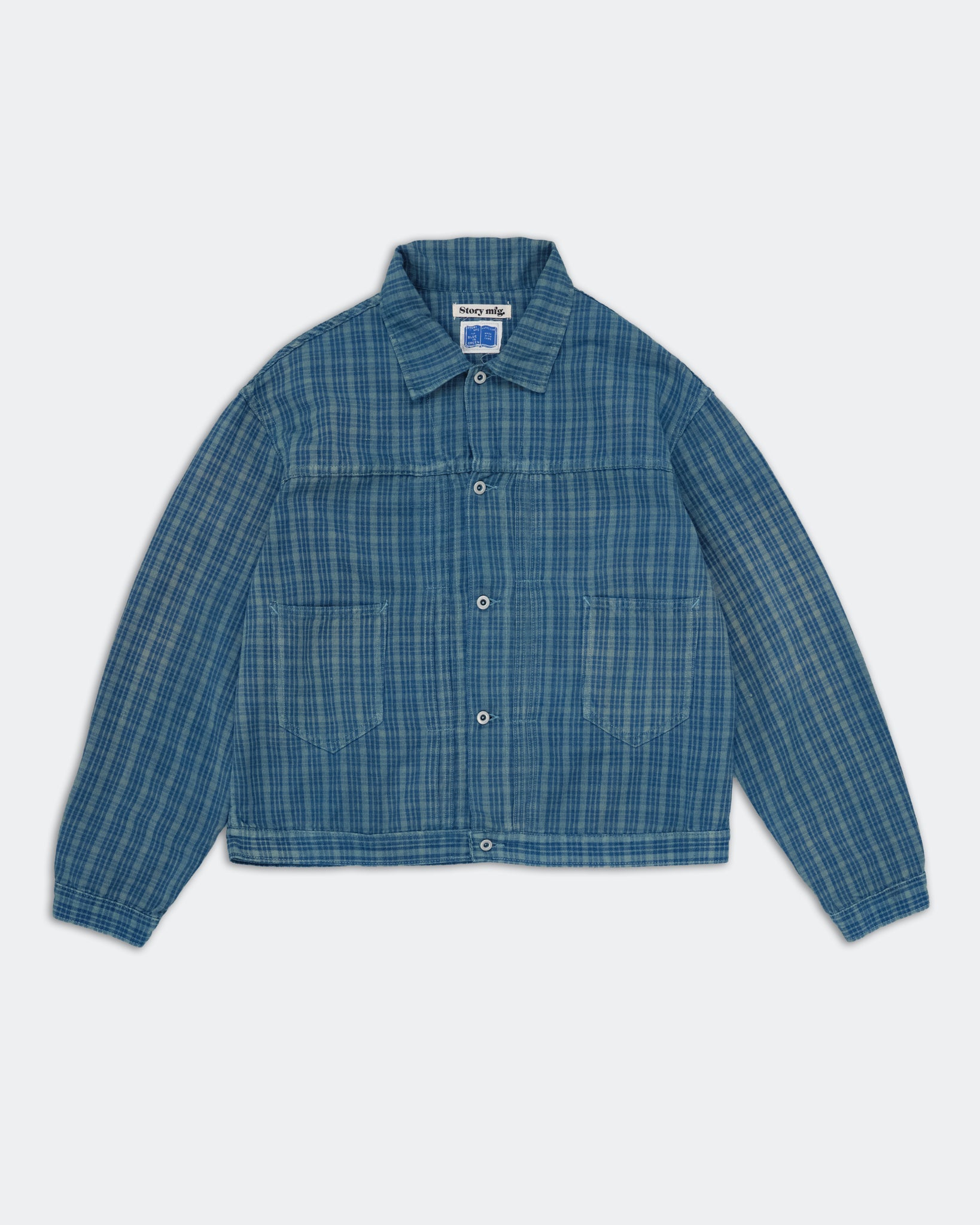 Sundae Jacket - Indigo Mud Check – Story mfg.