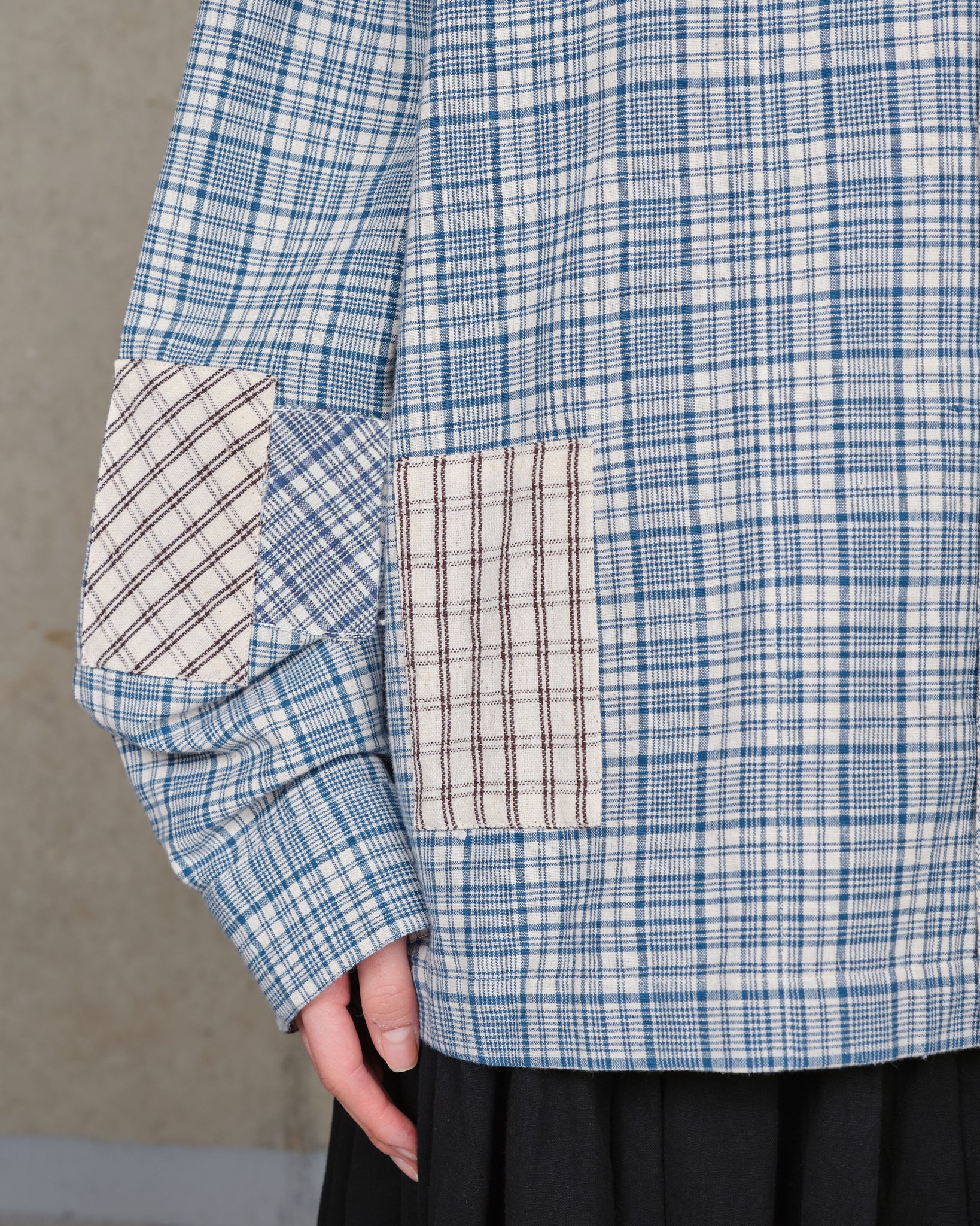 Greetings Shirt LS - Indigo Check Picnic