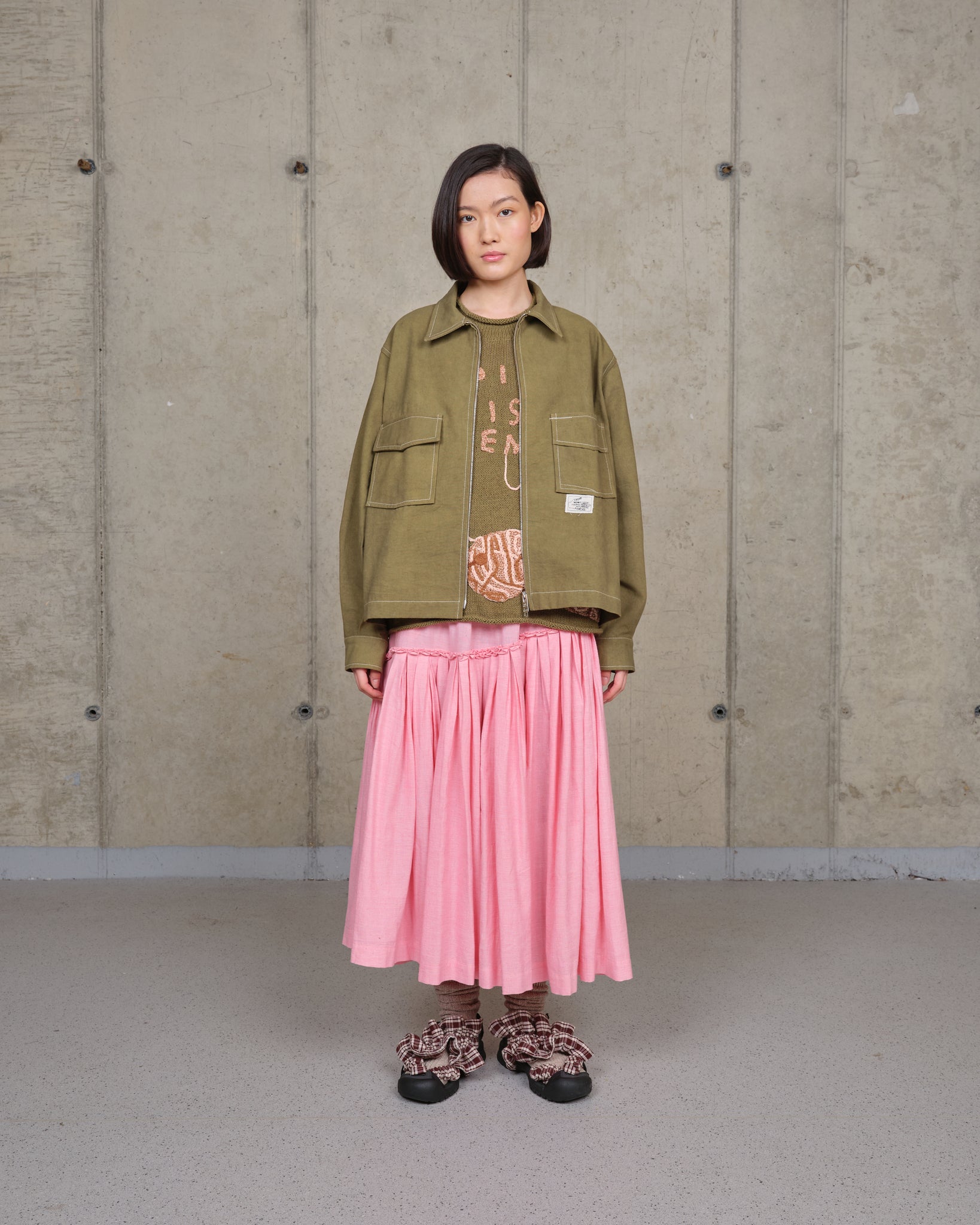 Pine Skirt - Pink Pleats