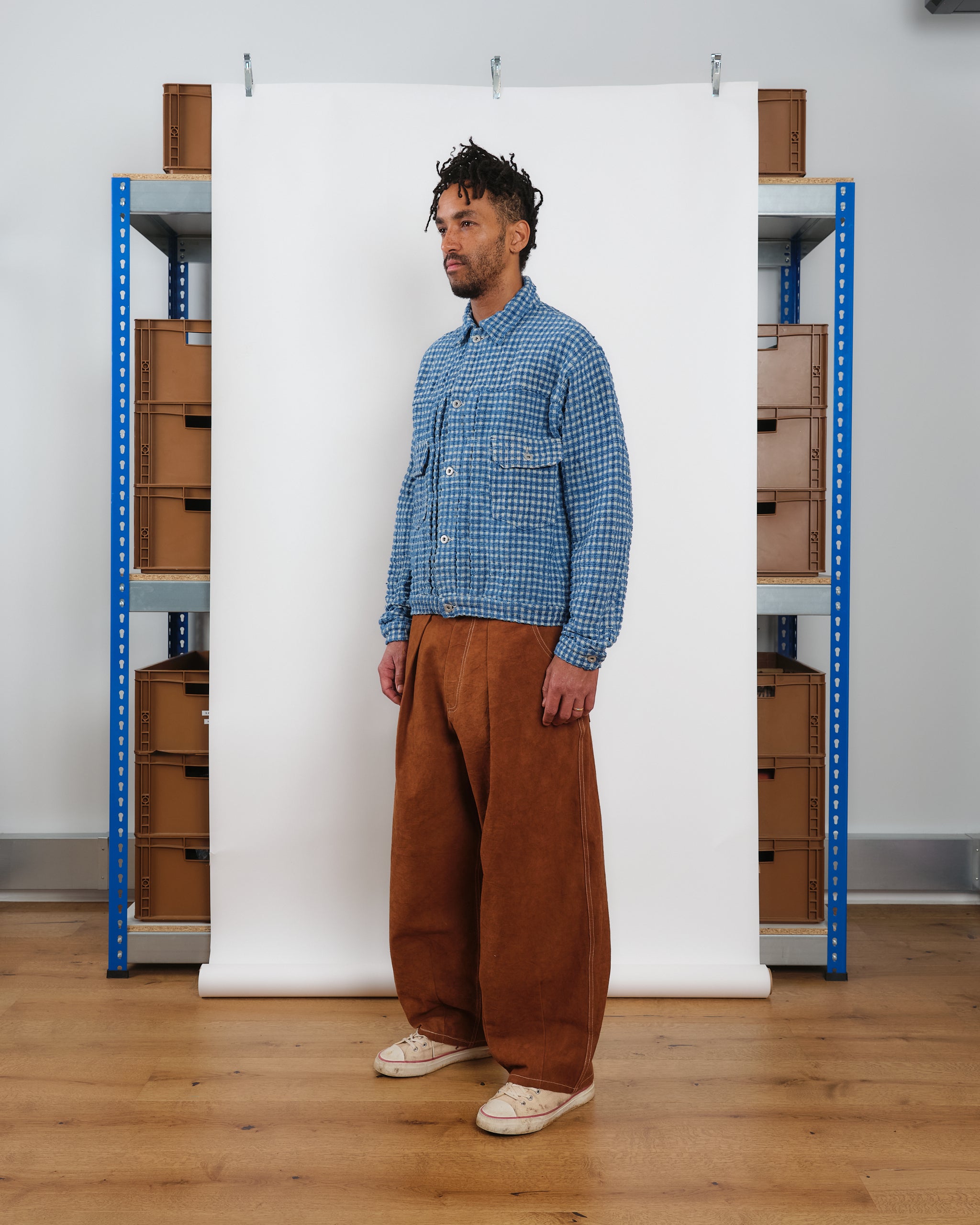 Tuesday Jacket - Indigo Wobbly Waffle – Story mfg.