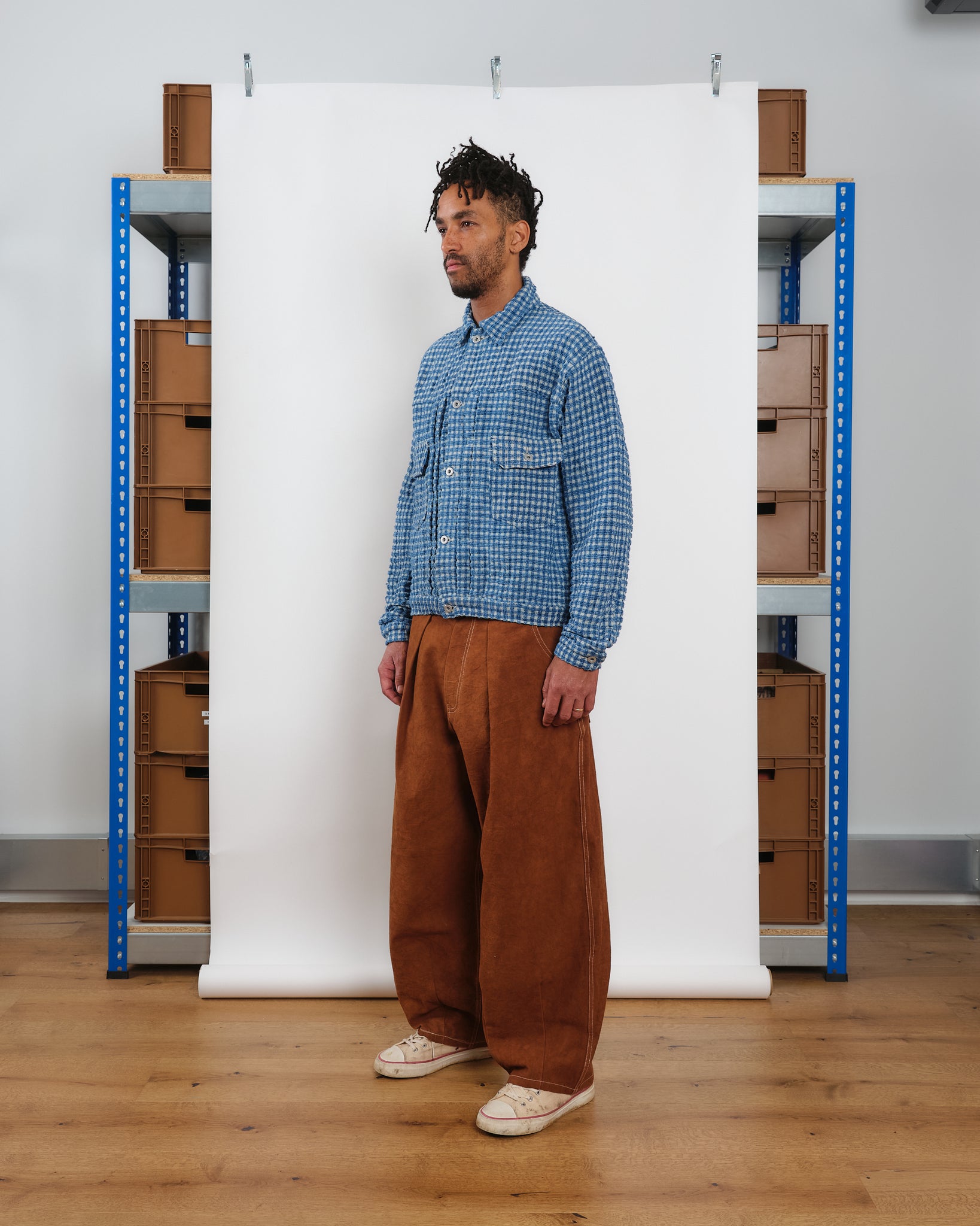Tuesday Jacket - Indigo Wobbly Waffle