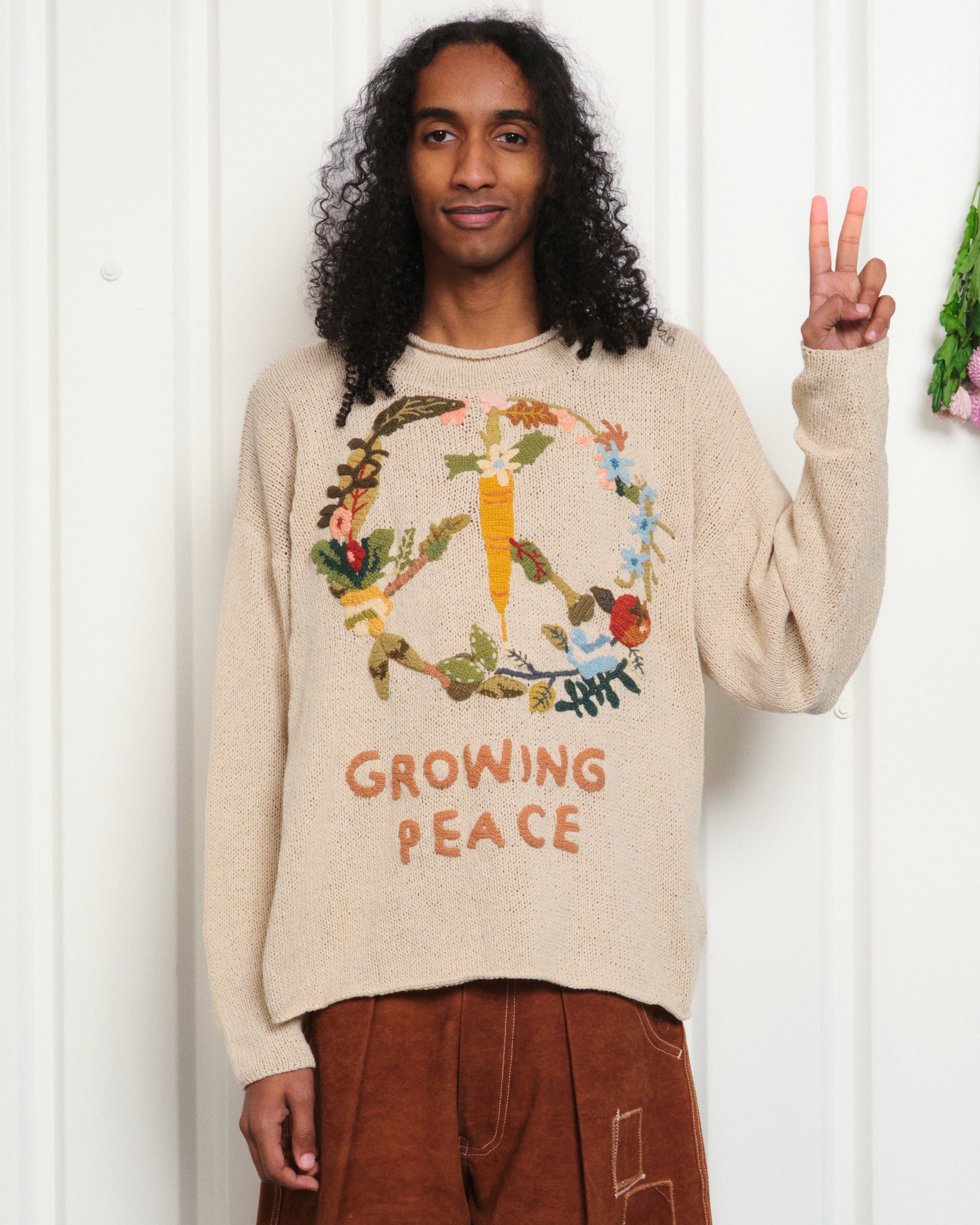 Twinsun Knit Rollneck - Ecru Growing Peace – Story mfg.