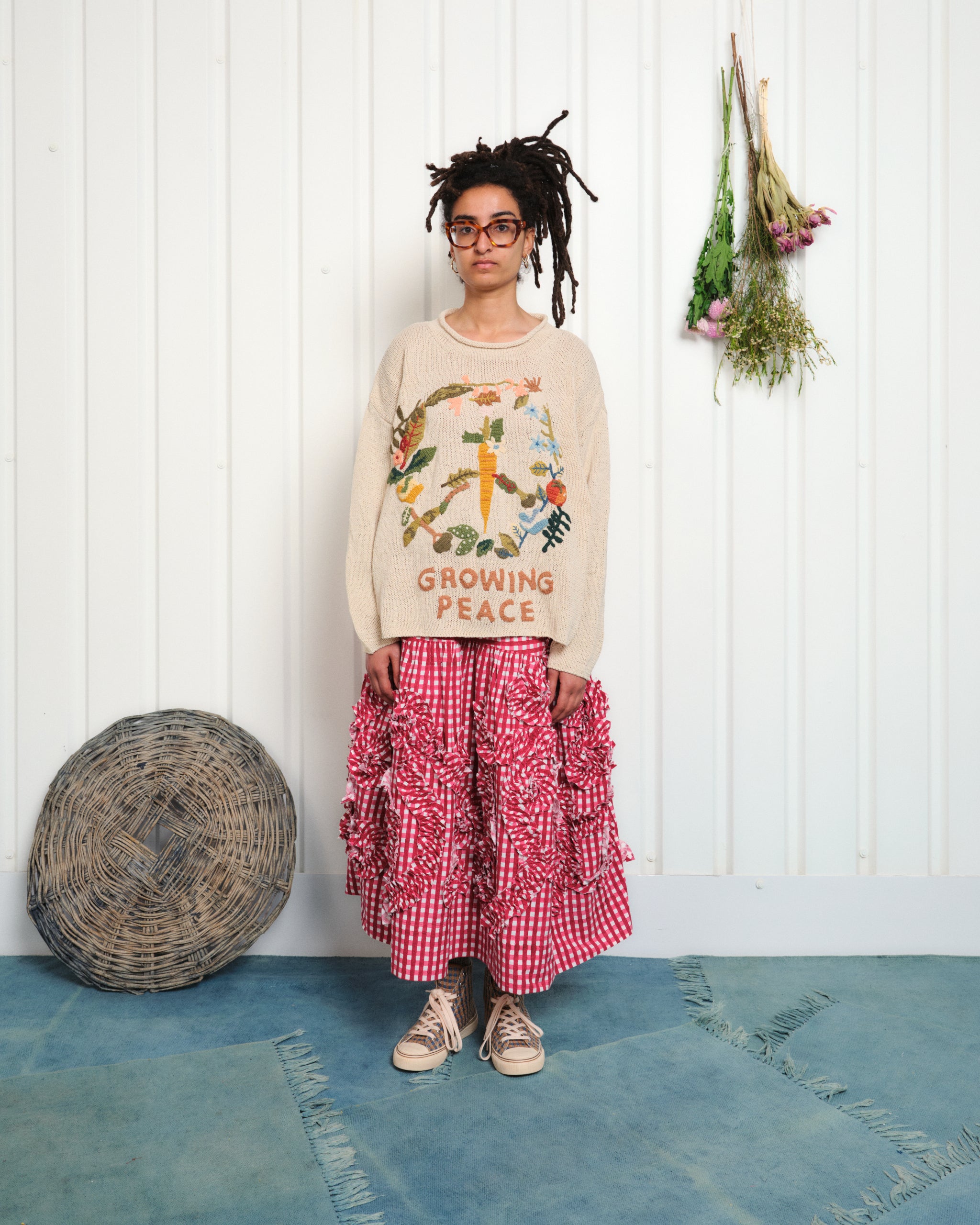 Twinsun Knit Rollneck - Ecru Growing Peace – Story mfg.