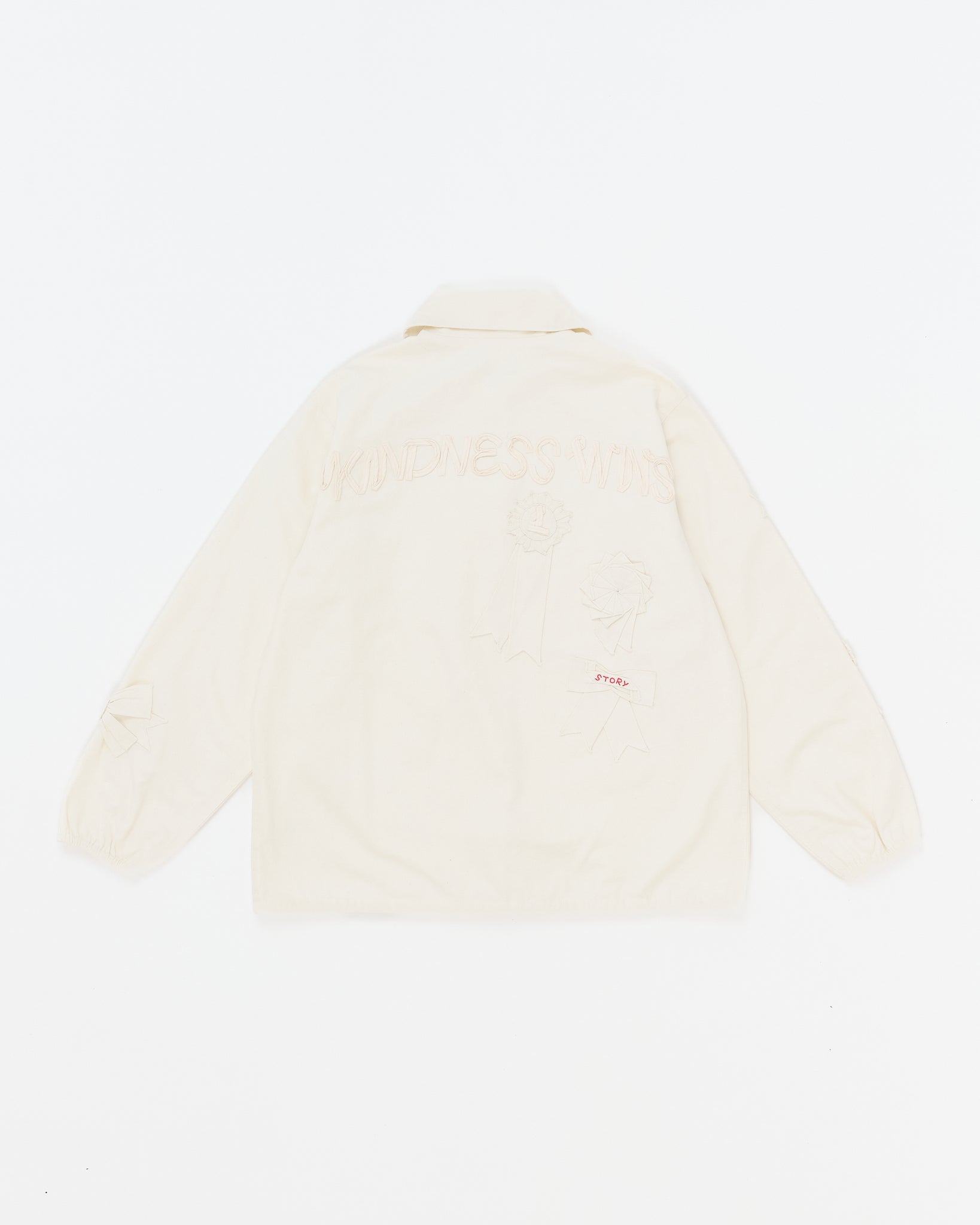 Varsity Jacket - Ecru Rosette