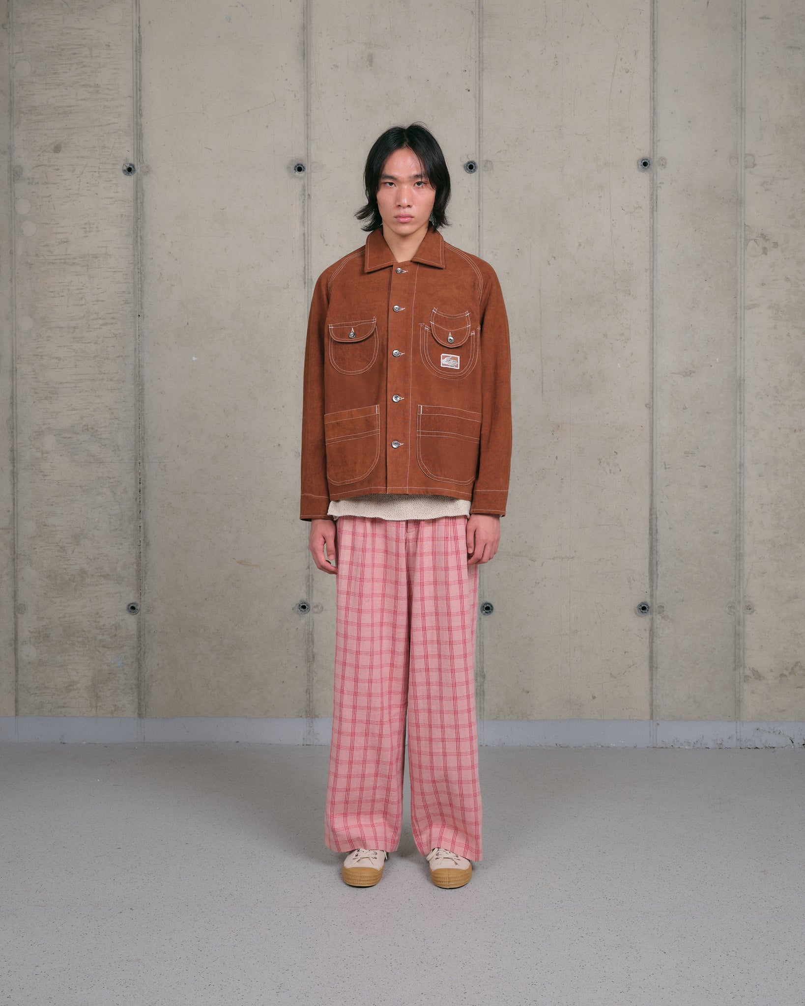 Fenn Trousers - Pink Check Handloom