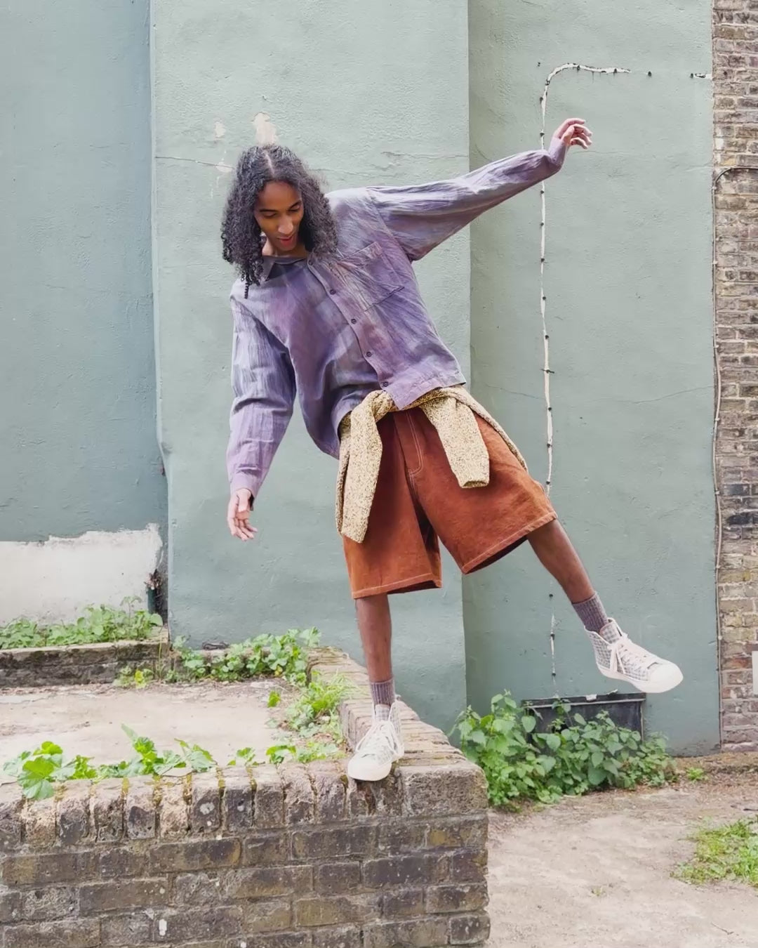 story mfg. ショートパンツ Lush Carpenter Shorts - Brown Wonky-Wear – Story mfg.