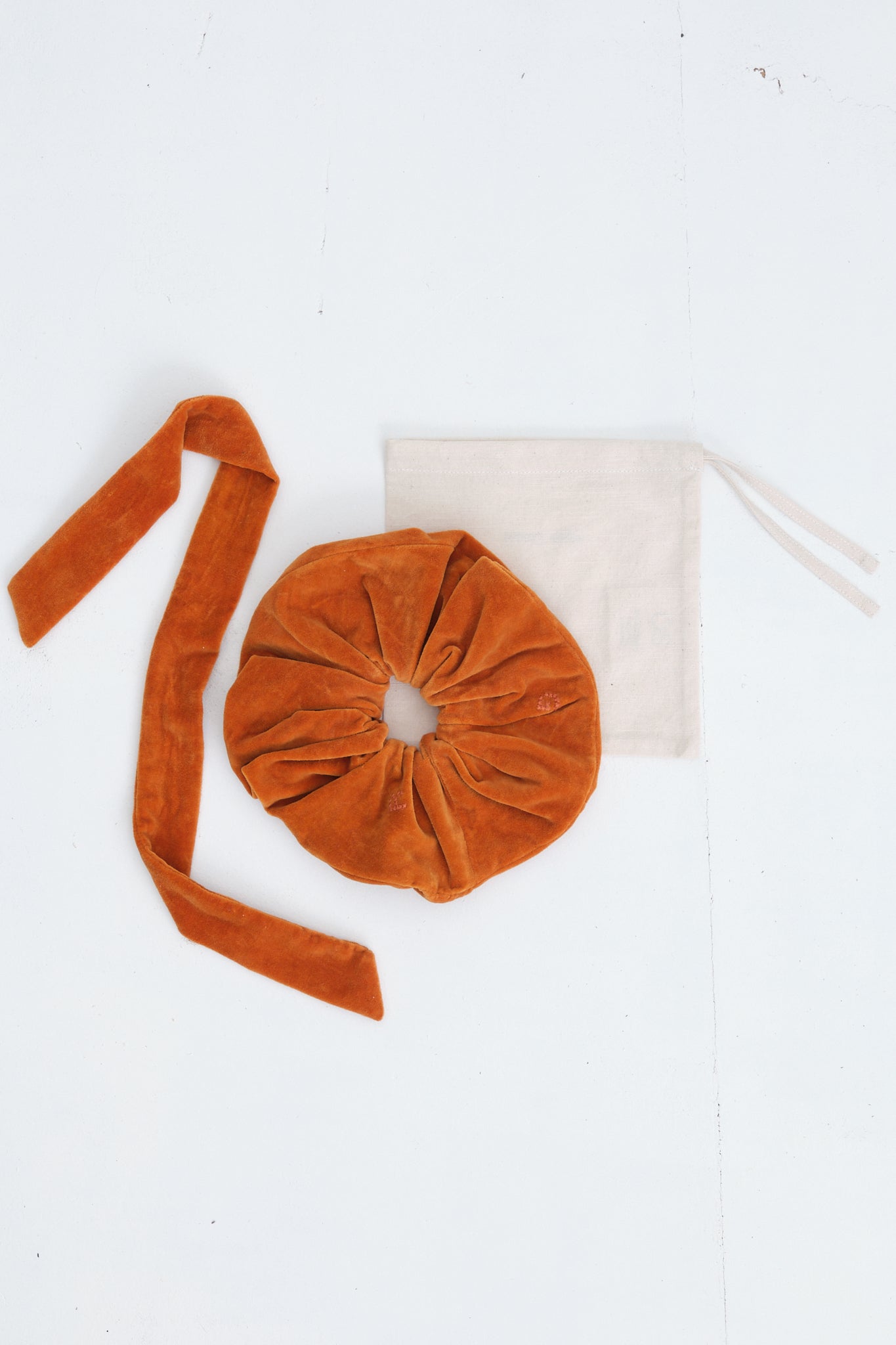 Scrunchie - Orange Velvet
